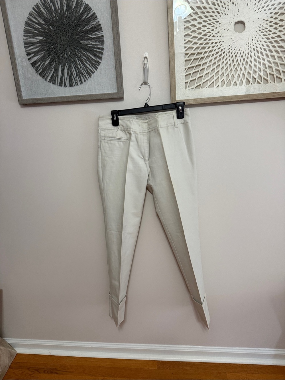 MaxMara Cream Slim Tapered Chinos
